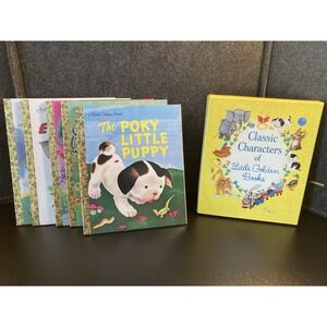 5 Book Set 2010 Classic Characters of Little Golden Books-Poky Little Puppy USA